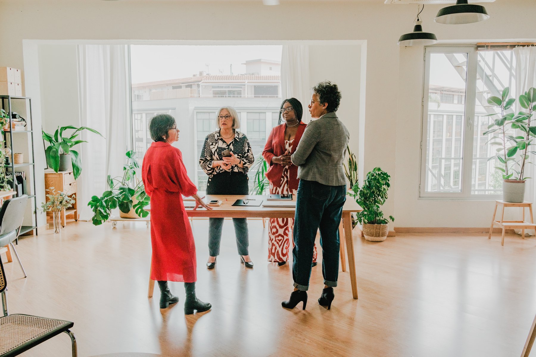 Female Founders Female Professionals in a Meeting