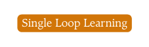 Single Loop Learning